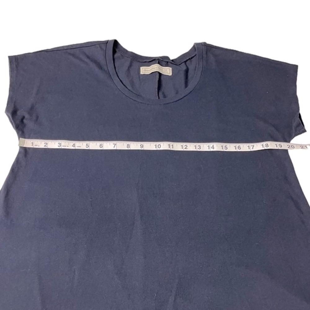 Abercrombie & Fitch Y2K Era Navy Blue Lace Hem Knit Top Size M - Picture 4 of 10